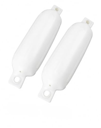 Yechiry 2 Pack Boat Fenders, Inflatable Ribbed Marine Boat Bumpers for Docking with 2 Ropes, Needles, Marine Buoys for Yachts, Pontoon, Fishing, 4.33 X 15.75in