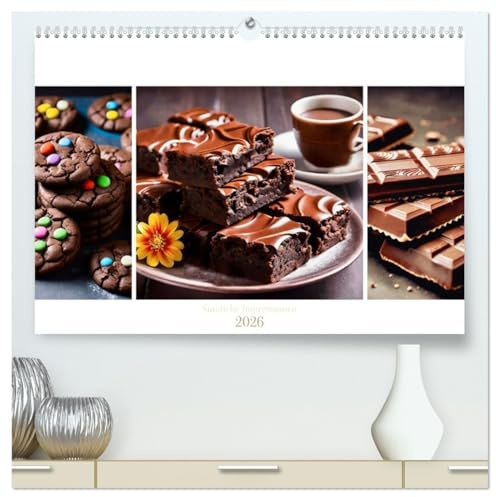 Schokolade 2026. Sinnliche Impressionen (hochwertiger Premium Wandkalender 2026 DIN A2 quer), Kunstdruck in Hochglanz: Genuss pur für alle ... in allen Variationen (CALVENDO Lifestyle)