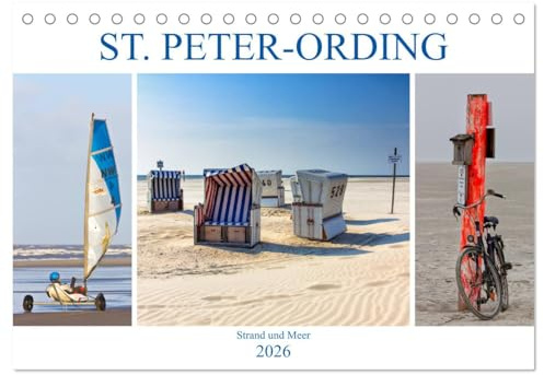 ST. PETER ORDING Strand und Meer (Tischkalender 2026 DIN A5 quer), CALVENDO Monatskalender: Impressionen von der Halbinsel Eiderstedt (CALVENDO Natur)