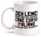 Fashionalarm Tasse Zieh Leine - verrückter Cane Corso Italiano beidseitig bedruckt mit lustigem Spruch | Geburtstag Geschenk Idee Hunde Besitzer, Farbe:weiß