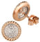 Ardeo Aurum Damen Ohrringe-Ohrstecker aus 375 Gold bicolor Weißgold Rosegold mit 0,1 ct Diamant Brillant Kreis-rund