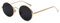 Inlefen Sonnenbrille Männer Frauen Runde Retro Vintage Kreis Stil Sonnenbrille Farbige Metallrahmen Brillen Gold schwarz