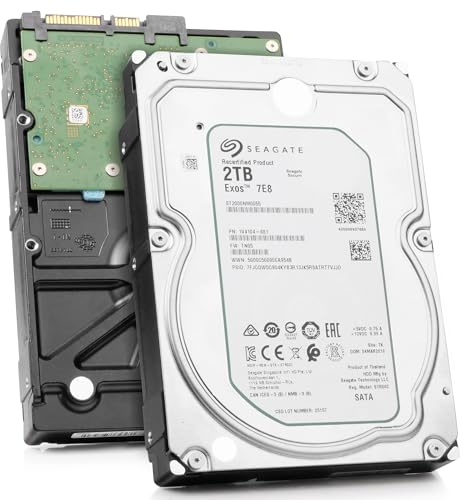 Seagate ST2000NM0055 Enterprise Capacity 3.5'' HDD 2TB 7200 RPM 512n SATA 6Gb/s 128MB Cache Internal Hard Drive (Renewed)