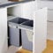 Charles Bentley Kitchen Bin, Pull Out, Kitchen Cupboard Bin, 2 x 20 Litre Bins, 40 Litre Capacity, Recycling, Multi Compartment, Odour Preventing Lid, 2 Compartments, Easy Assembly (34Wx48Dx42H cm)