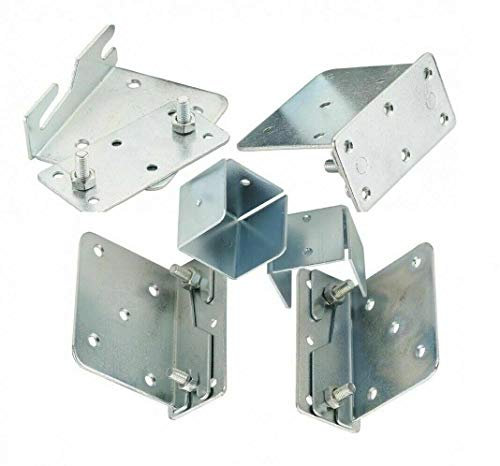 Lot de 10 supports de lit résistants avec crochet et charnière