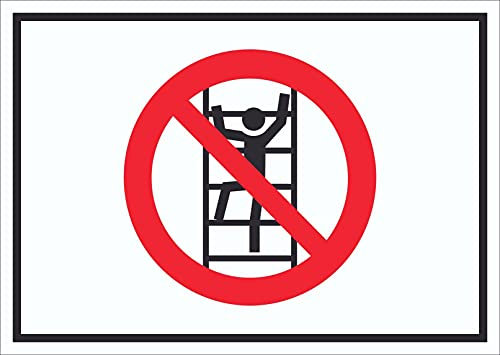 HB-Druck Schild Klettern verboten Symbol A4 Rückseite selbstklebend