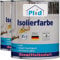 Plid® Isolierfarbe weiss [Anti Schimmel] - Sperrgrund - Nikotinsperre - isoliert Wasser-, Ruß-, & Nikotinflecken dauerhaft - verhindert Salzausblühungen - Anti Schimmel Farbe weiß 1,5l