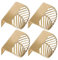 Uadme Gold Handles for Drawers, 4Pcs Gold Cupboard Handles, Hidden Pull Out Brass Drawer Knobs, Copper Drawer Pulls, Home Decor Cabinet Knob, for Wardrobes, Cabinets, Kitchen