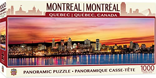 Masterpieces - 1000 Piece Jigsaw Puzzle, Montreal Skyline Panoramic, Fun for Adults, Family, Kids 13 x39