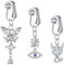 JFORYOU Faux anneau de ventre Anneaux de nombril à clipser Faux piercing au ventre pour ventre non percé