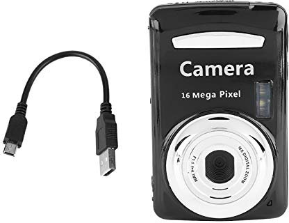 Mini Digital Camera, 2.4in Large Screen 16MP 720P 30FPS 16X Zoom HD Portable Digital Video Camera Mini Camcorder (Black)