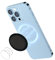 AUROX Compatible with MagSafe Base for iPhone 16/15/14/13/12 Magnetic Base Plate - Intended for Pop Socket Grip and Phone Ring Holder - Removable for Wireless Charging (Black Translucent)