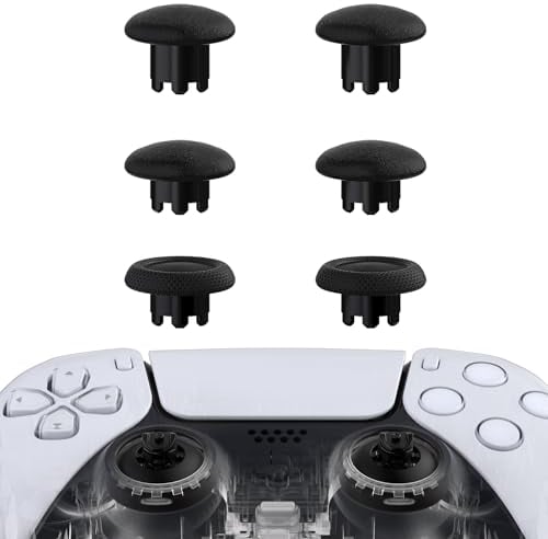 eXtremeRate Edge Sticks Swappable Thumbsticks para ps5 Control Botones Joystick Analógico Intercambiable para ps4 Mando Joysticks para ps5 Todos Modelos Universales-No Incluye Control(Negro)