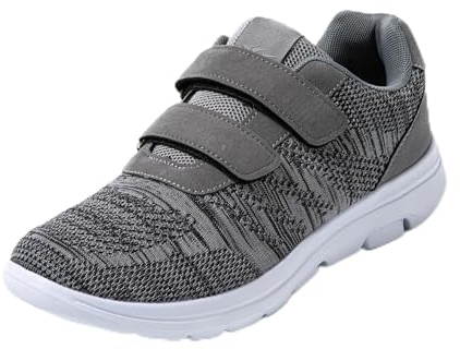 JOMIX Scarpe Uomo Strappo Sneakers Ragazzi Sportive Leggero Corsa Camminata Trekking SU8719-1 (Grigio, 43)