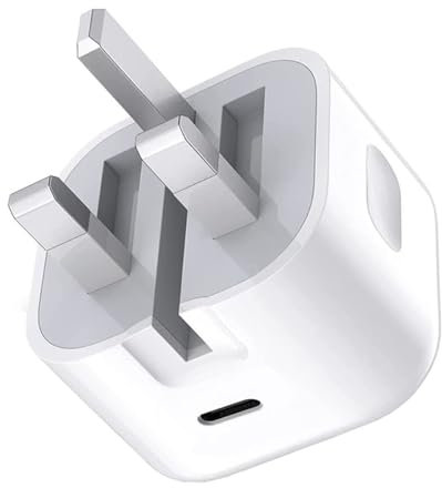 20W USB C Fast Charger for iPhone | Foldable UK Plug Adapter, USB-C Power Adapter, PD charger for iPhone 15/14/13/12/11/Plus/Pro/Google pixel/samsung.