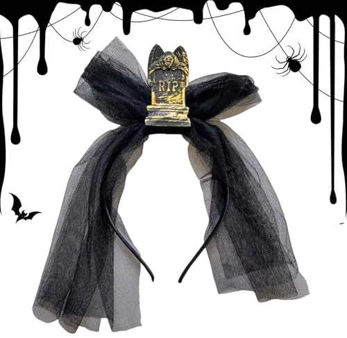 Håband För Halloween Vintage Gravsten Hårband Med Slöja Till Cosplay | Skräckinjagande Halloween Maskeraddräkt Huvudprydnad för Party