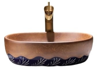 Badezimmer Aufsatzwaschbecken - Stilvolles Waschbecken für Zuhause Hotel Outdoor und Gäste-WC - Elegantes Design für moderne Badezimmer Terrassen und Innenhöfe