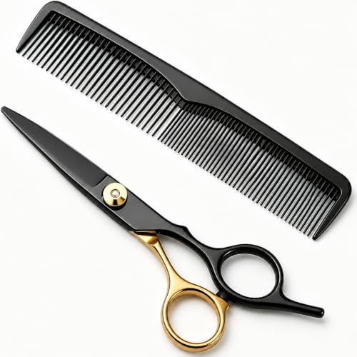 Rokuotan Friseurschere 6.7 Zoll – Professionelle Haarschere & Effilierschere/Ausdünnschere aus Edelstahl für Damen, Herren & Kinder – Extra scharf für präzises Ausdünnen im Salon oder Zuhause