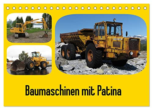 Baumaschinen mit Patina (Tischkalender 2025 DIN A5 quer), CALVENDO Monatskalender