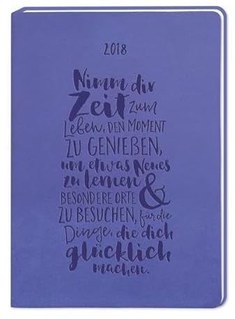 Timer Lila (Nimm dir Zeit) A6 2018: Terminplaner in Lederoptik