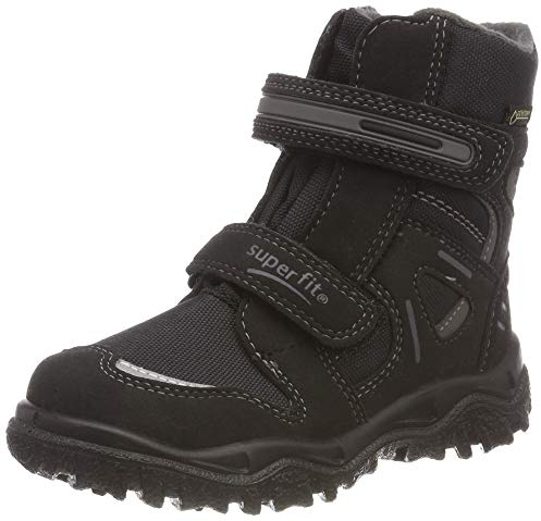 Superfit Jungen HUSKY warm gefütterte Gore-Tex Schneestiefel, SCHWARZ/GRAU 0600, 39 EU