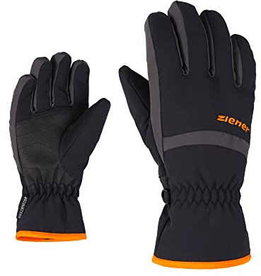 Ziener LEJANO Kinder AS Ski-Handschuhe/Wintersport | Wasserdicht Atmungsaktiv, black/graphite, 6