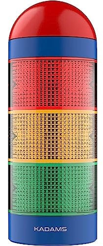 KADAMS Time Tracker Visual Timer for Kids with Audio Alarm and Pause Function, 24hr Countdown Clock, Stoplight Traffic Light, Time Management Tool for Classroom Teachers,Navy Blue