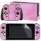 eXtremeRatePsychedelic Pink Full Set Faceplates Skin Stickers + 2 pcs Screen Protectors for for Nintendo Switch (Console & joy con & Dock & Grip)