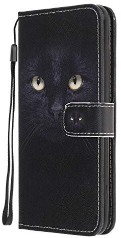 Reevermap iPhone SE 2022 Case, iPhone SE 2020 Case for iPhone 8/7 Case Wallet iPhone SE 3rd/2nd Phone Case Flip Shockproof PU Leather Soft TPU Bumper Magnet Cover Kickstand Card Slots Black Cat