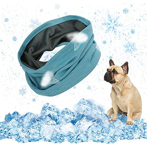 EKKONG Hunde halstücher Kühlend,Kühlhalsband für Hunde, Atmungsaktiv Wärmeableitung Bandana Hund, hundehalsband mit Tuch Kühlend,Geeignet für Kühlhunde im Sommer,45 X 13cm