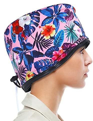 SPTHTHHPY Hair Steamer Heating Cap for Deep Conditioning, Electric Hair Spa Beauty Steamer Nourishing Hot Head Care Hat Thermal Treatment Cap for Home Use