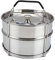 lmoikesz Two Stackable Steamer Insert Pans Stainless Steel Electric Pressure Cooker Insert
