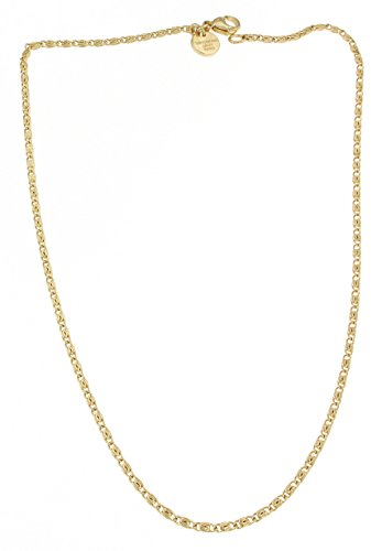 Original italienische S-Panzerkette 18kt vergoldet 2mm Länge 80cm, Halskette Herren-Kette Goldkette Damen Geschenk Schmuck ab Fabrik Italien tendenze