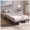 Cadre de Lit 90x190cm avec Sommier - Sommier 90x190 avec Pieds - Hauteur de 25cm - Structure Solide, Assemblage Facile et Espace de Rangement 22cm