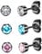 ORAZIO 3 Paar Ohrstecker für Frauen Titanium Mädchen Ohrringe Set Hypoallergen Cubic Zirkonia Herren Ohrringe 3/4/5mm Schlaf Ohrstecker Hypoallergen für empfindliche Ohren