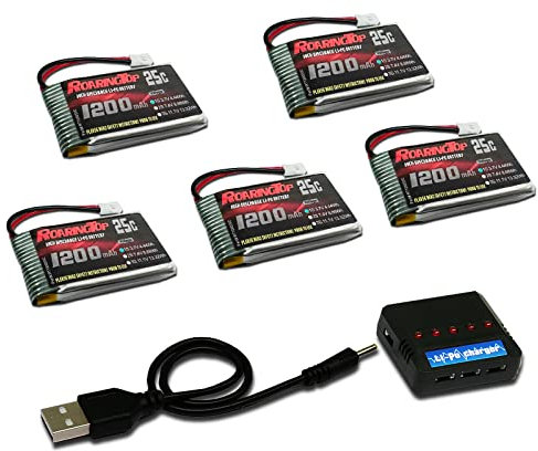 ROARINGTOP 1200mAh Lipo Battery and 5In1 Charger for SYMA X5SW X5SC X5SC-1 RC Quadcopter Drone