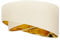 MiniSun | Modern Beige and Gold Double Layer Ceiling Light Shade | Pendant Lights, Home Décor & Improvement Essential | Includes 10W GLS Bulb | 400mm Shade Width