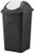 Home Centre Swing Lid Top Plastic Waste Bin 60 Litre White-Black Kitchen Recycling General Trash Recycled Rubbish Colour Code Management Containers Premium Quality Made in Italy