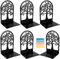 TOTSUN 3 Pairs Bookends for Shelves Metal Bookends Tree Design Macaroon Heavy Duty Metal Book Ends with Coloured Sticky Notes for Workspace Home Office or School