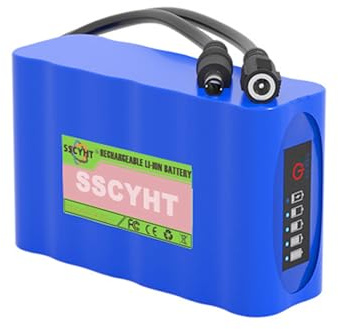 SSCYHT 12 Volts Lithium-ion Battery Pack Rechargeable Li-ion Battery DC 12V 3000mAh-36000mAh Replacement Backup Battery for 12V Electric Devices,12V 12000mAh 2