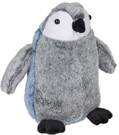 Relaxdays Türstopper Pinguin, Stoff mit Sandfüllung, Türpuffer Boden, Deko Türsack Kinder, HxBxT: 25x24x17 cm, grau/blau