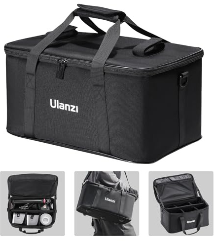 ULANZI Carrying Bag, Movable Foam Padded for Studio Light, Light Stands, Mini Softboxes, 17.13'' x 10.83'' x 8.27'', OM-01, Camera-cases, Luggage- Messenger Bag