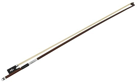 Qusedwey 1 PCS QA-21 Violin Bow 4/4 Green Sandalwood Pure Horsetail Bow Carved Plus Line Silver Sheepskin Hand Rest Bow