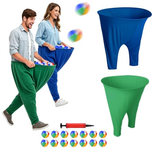 RNPKZ Granny Pants Yard Game, juego de lanzamiento de pantalones Granny Pants con 12 bolas y 1 bomba de globos, ideal para fiestas, fiestas en el jardín, reuniones familiares, trabajo de equipo