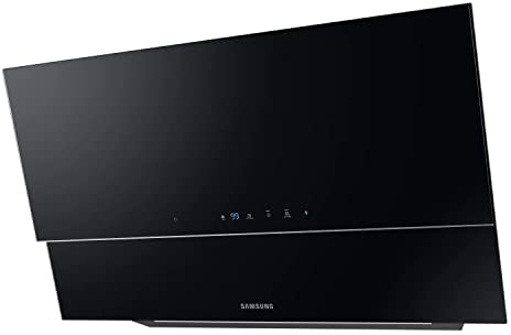 Samsung NK36N9804VB - Campana decorativa inclinada, ancho 90 cm, Touch Control, Sensor de Ventilación, Auto Conectividad con Bluetooth, negro