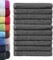 NatureMark 10er Pack Waschlappen | 100% Baumwolle | Frottier Seiflappen | Größe 30 x 30 cm | Frottee Seiftücher im 10er Pack Farbe: Anthrazit grau