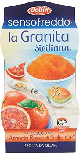 Lucgel Granita Siciliana Senso Freddo Gusto Arancia Rossa DOLFIN Pronta da Gelare - 12 x 100 ml -