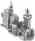 Piececool Metall Puzzle 3D Swan Fort, Berühmte Gebäude 3D Puzzle Modellbausatz Erwachsene, 3D-Puzzles für Edelstahl, Modell Metal, Geschenk, Andenken, Sammlung, Silbrig, 64 Teile