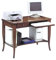 Mar.c.a. Design - Scrivania Ufficio per PC in Legno Noce Scuro, Stile Classico Arte Povera con Porta Computer Fisso, Cassetti e Piano Estraibile per Tastiera e Mouse - Made in Italy