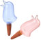 Lot de 2 bulbes d'arrosage pour plantes, piquets transparents en forme d'oiseau, arroseur automatique pour plantes, fleurs de vacances, lot de 2, bleu + rouge